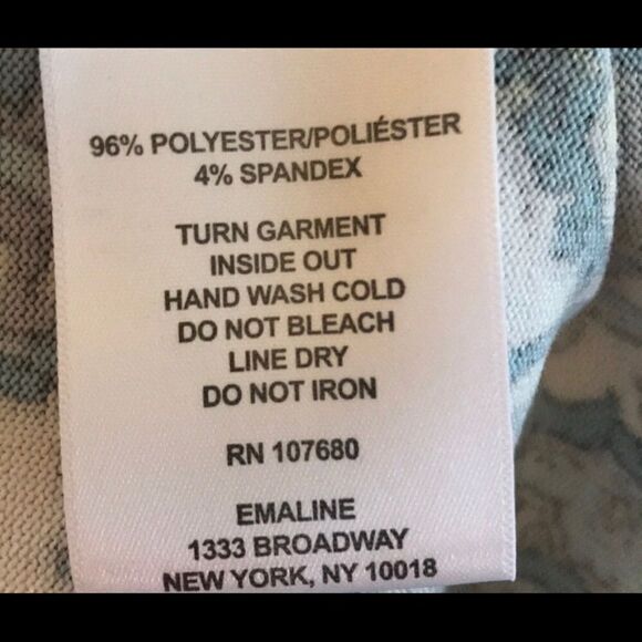 Emaline Woman 3X NWT Top Green, Blue & White - Picture 5 of 5